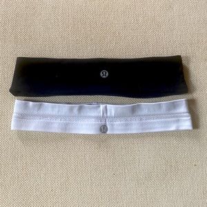 Lululemon headbands (total of 2 - one black, one white)